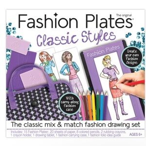 The Original Fashion Plates Classic Styles Mix & Match Fashion Drawing Set NIB